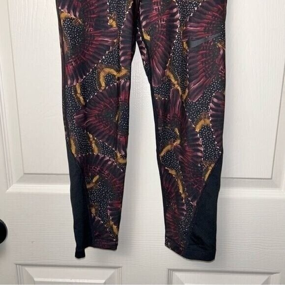 Nike Pro Dri-Fit Multi Color Bird Print Athletic Gym Yoga Leggings Size Small - Picture 5 of 11